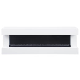Vallerie 71-inch TV Stand with Visual Flame Box Black