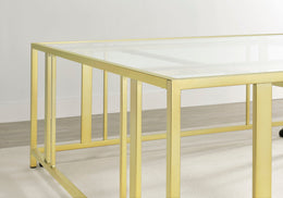 Adri Rectangular Glass Top Coffee Table