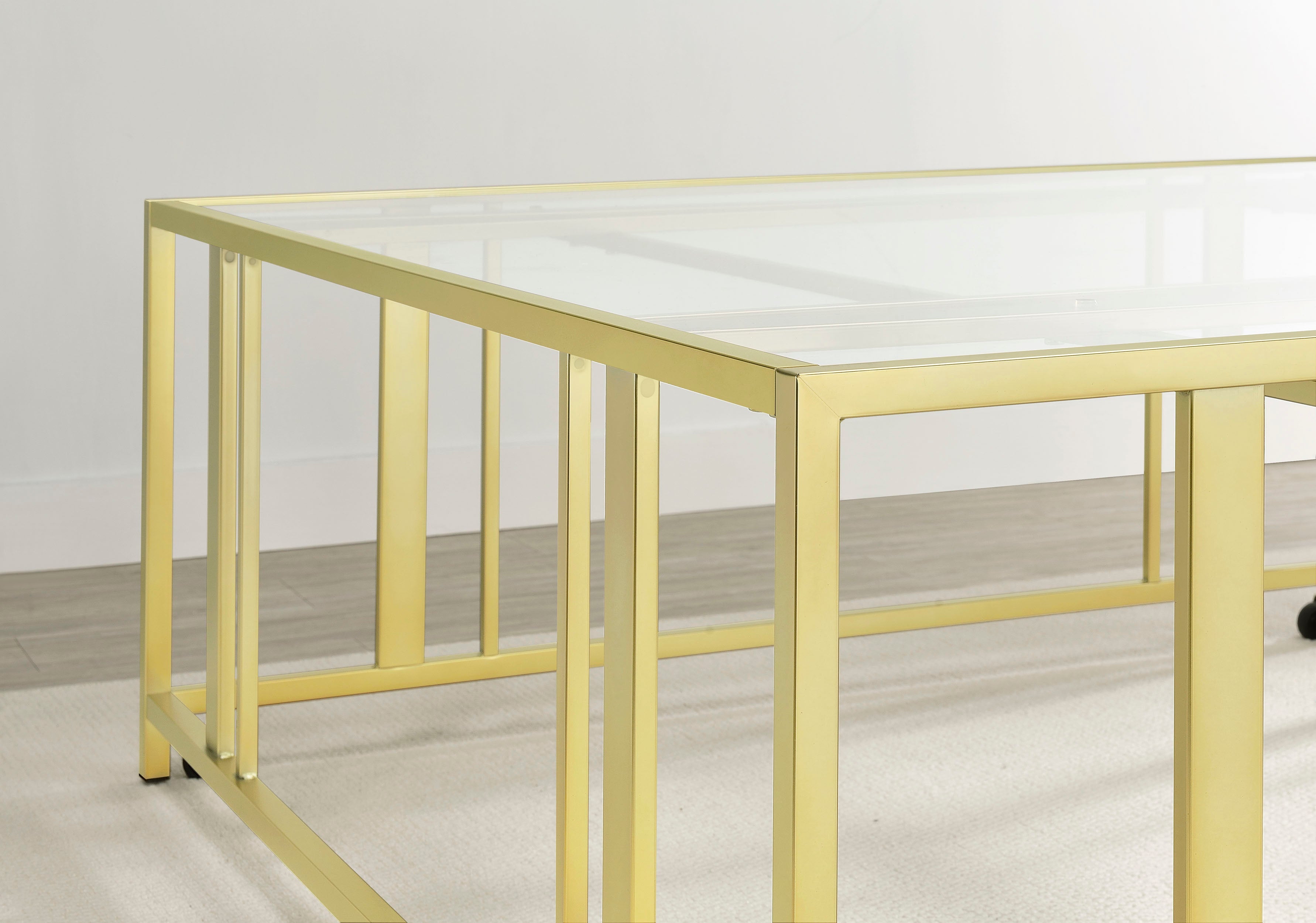 Adri Rectangular Glass Top Coffee Table