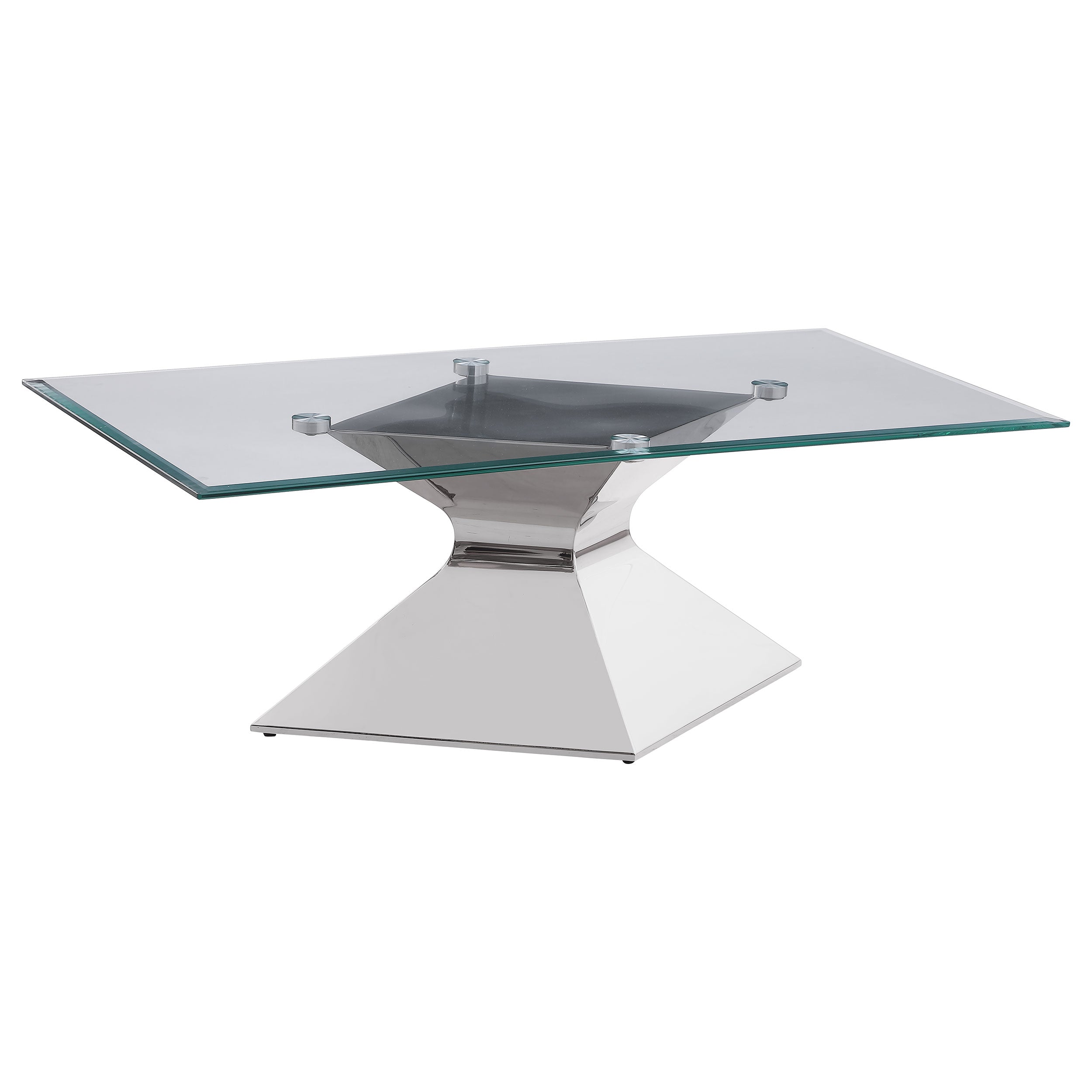 Jenny Rectangular Coffee and End Table Set Chrome