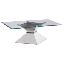 Jenny Rectangular Coffee and End Table Set Chrome
