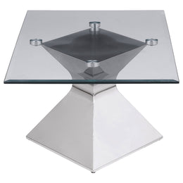 Jenny Rectangular Coffee and End Table Set Chrome