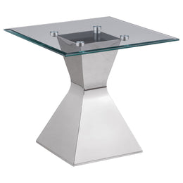 Jenny Rectangular Coffee and End Table Set Chrome