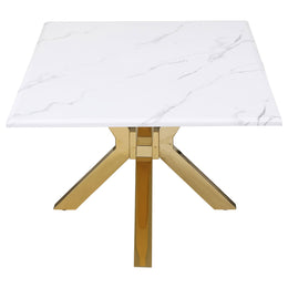 Visalia Faux Marble Coffee and End Table Set White