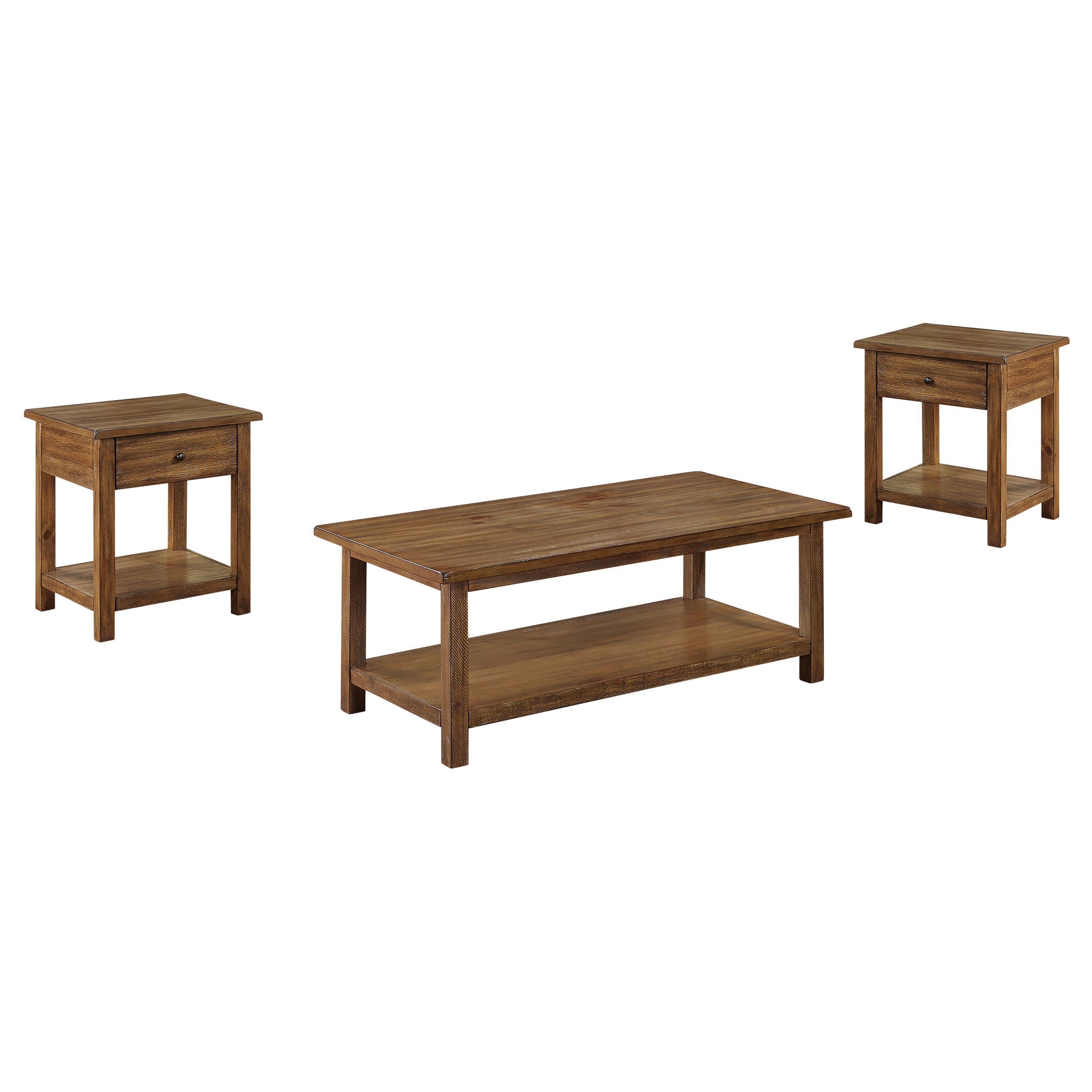 Payne Coffee and 1-drawer End Table Set Brown