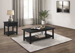 Payne Coffee and 1-drawer End Table Set Brown