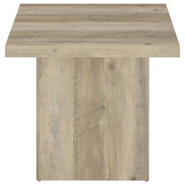 Devar Square Coffee End Table Set Distressed Pine