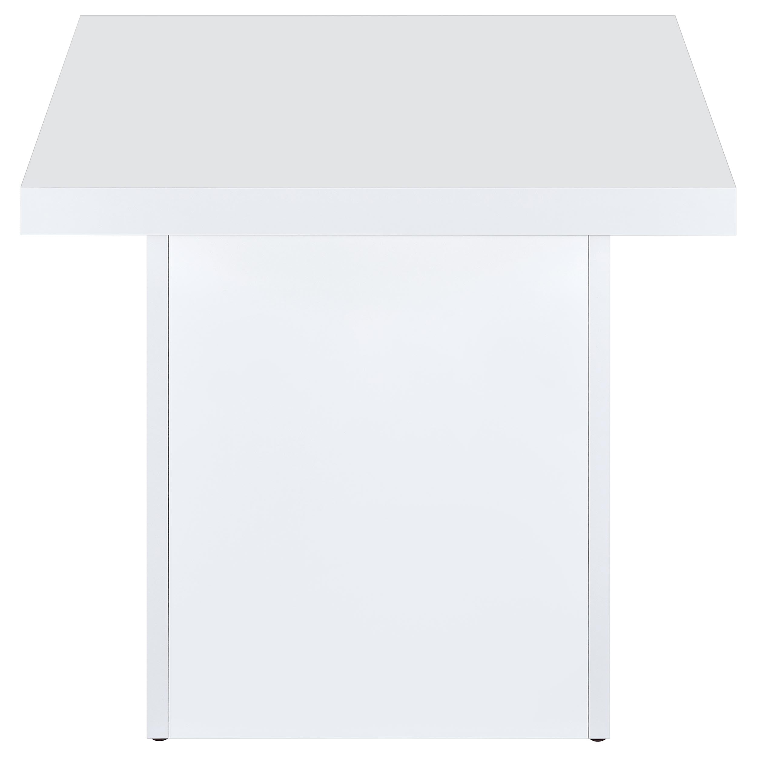 Devar 3-piece Square Coffee End Table Set White High Gloss