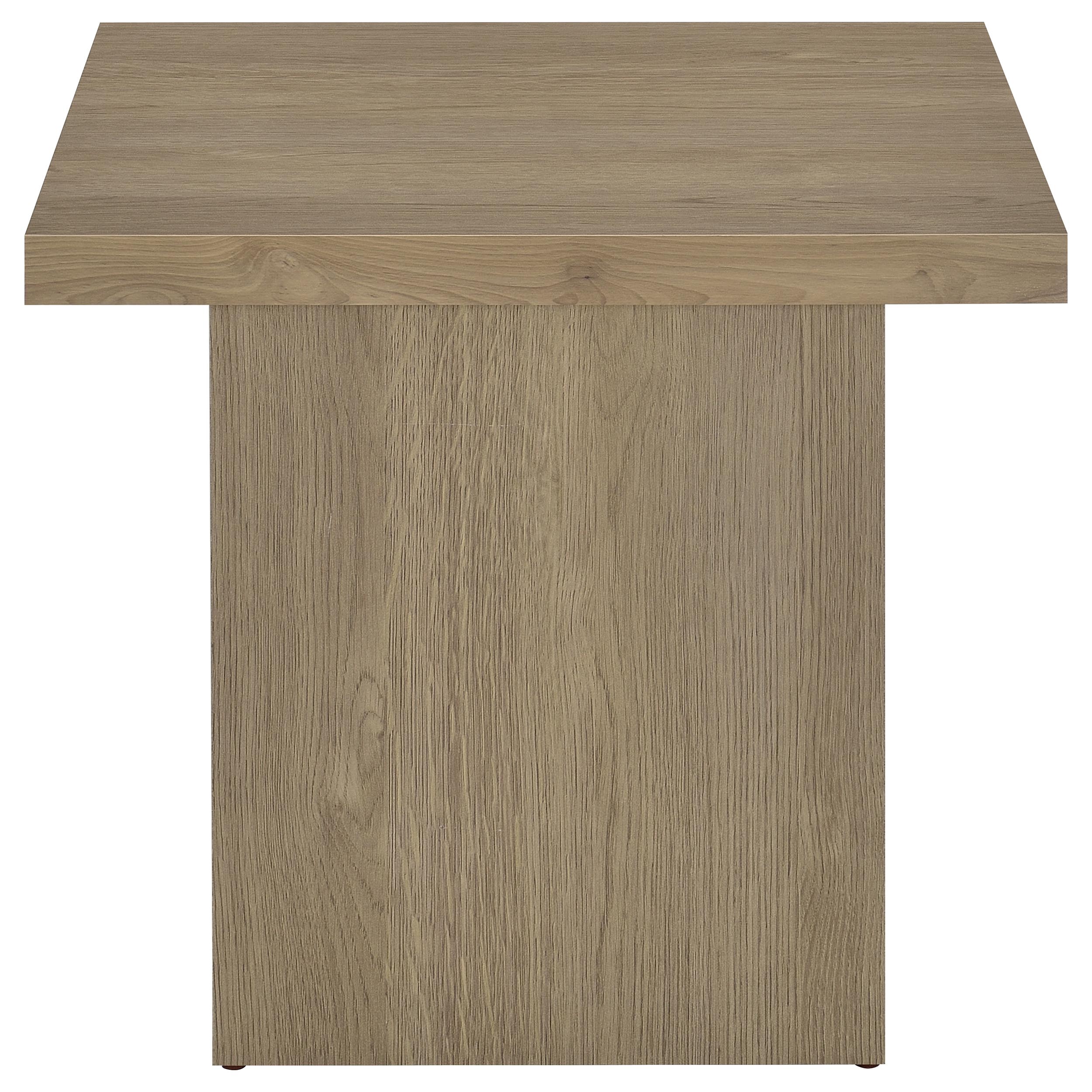 Devar Square Cocktail Coffee End Table Set Latte