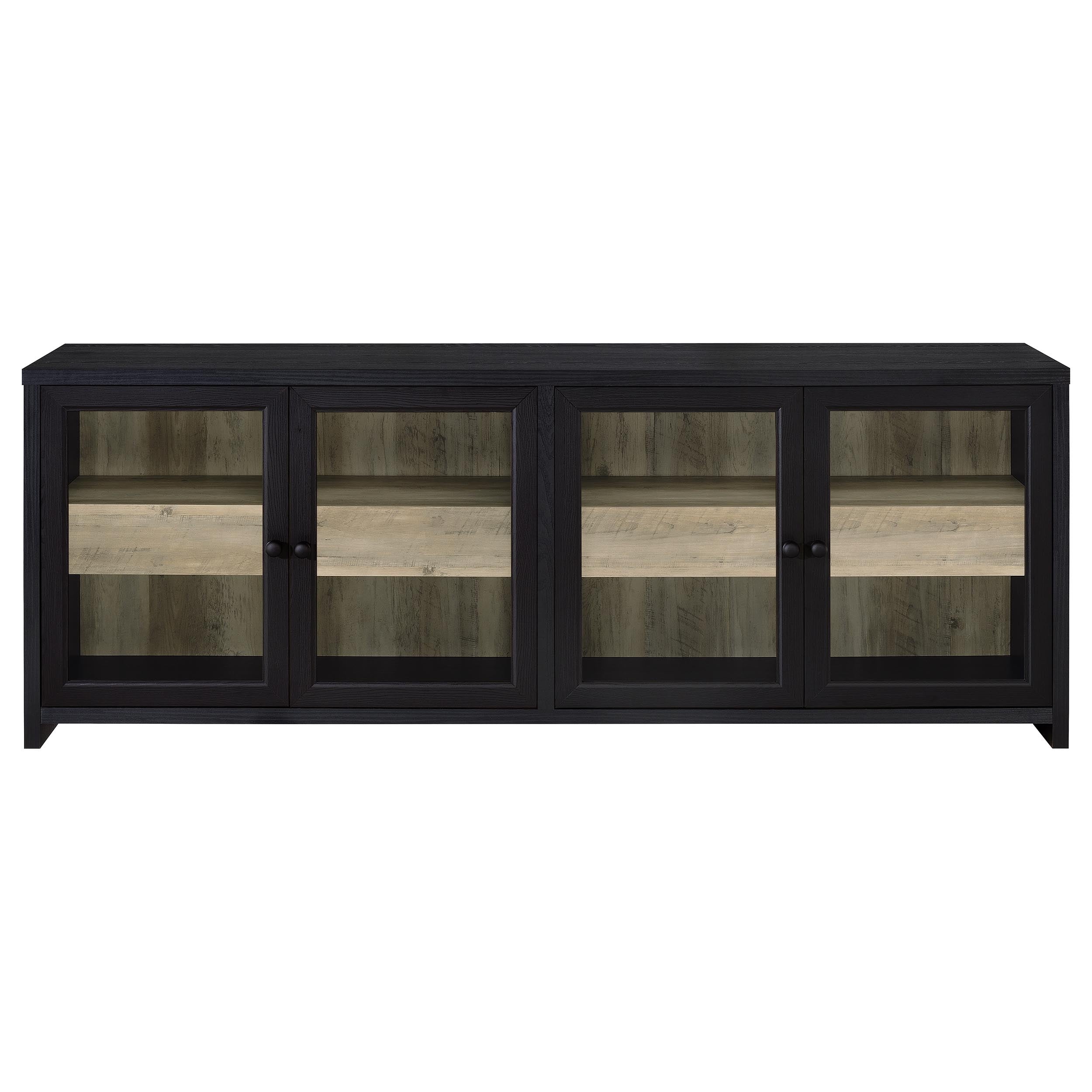 Denison 3-piece Entertainment Center 79-inch TV Stand Black
