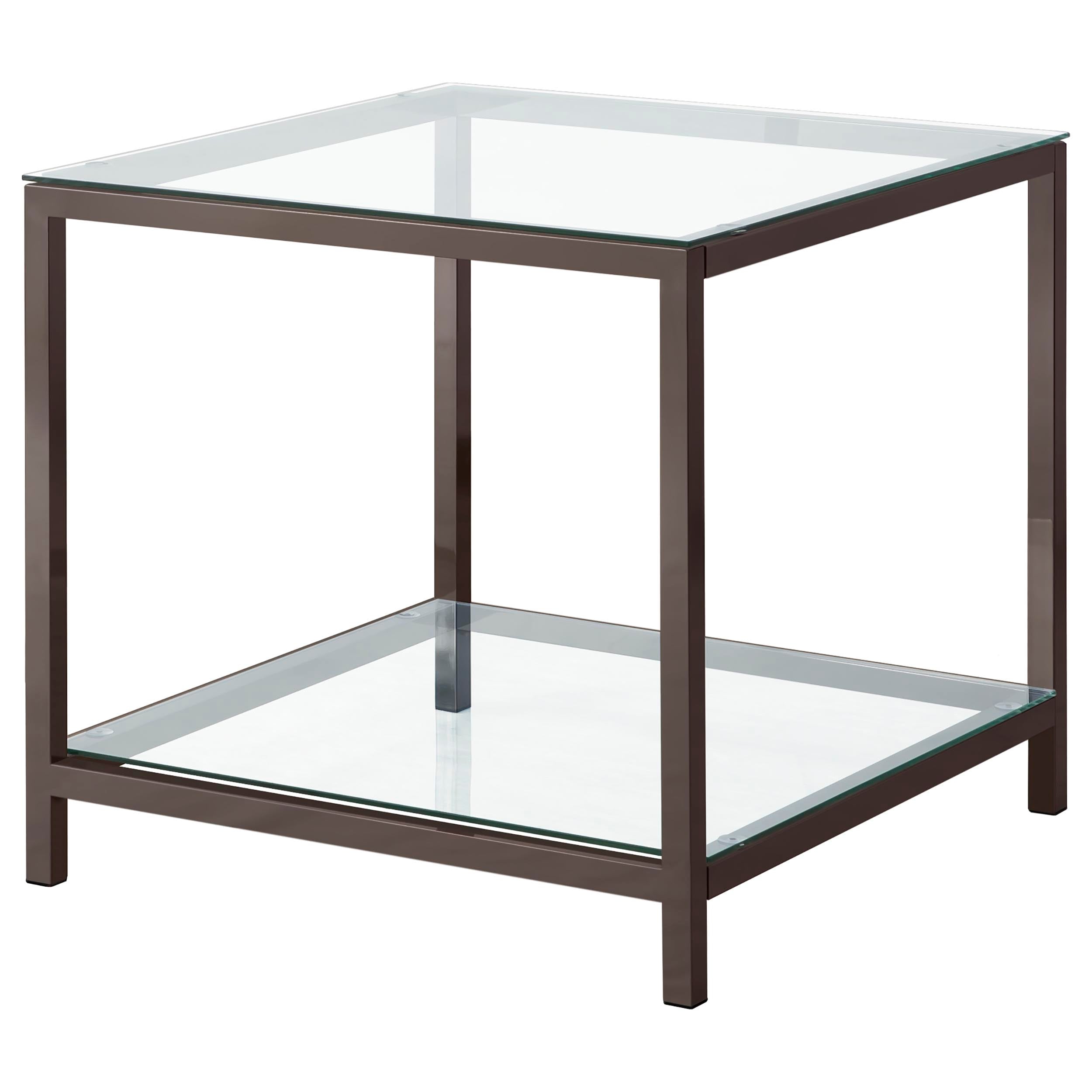 Trini Coffee and End Table Set Black Nickel