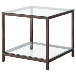 Trini Coffee and End Table Set Black Nickel