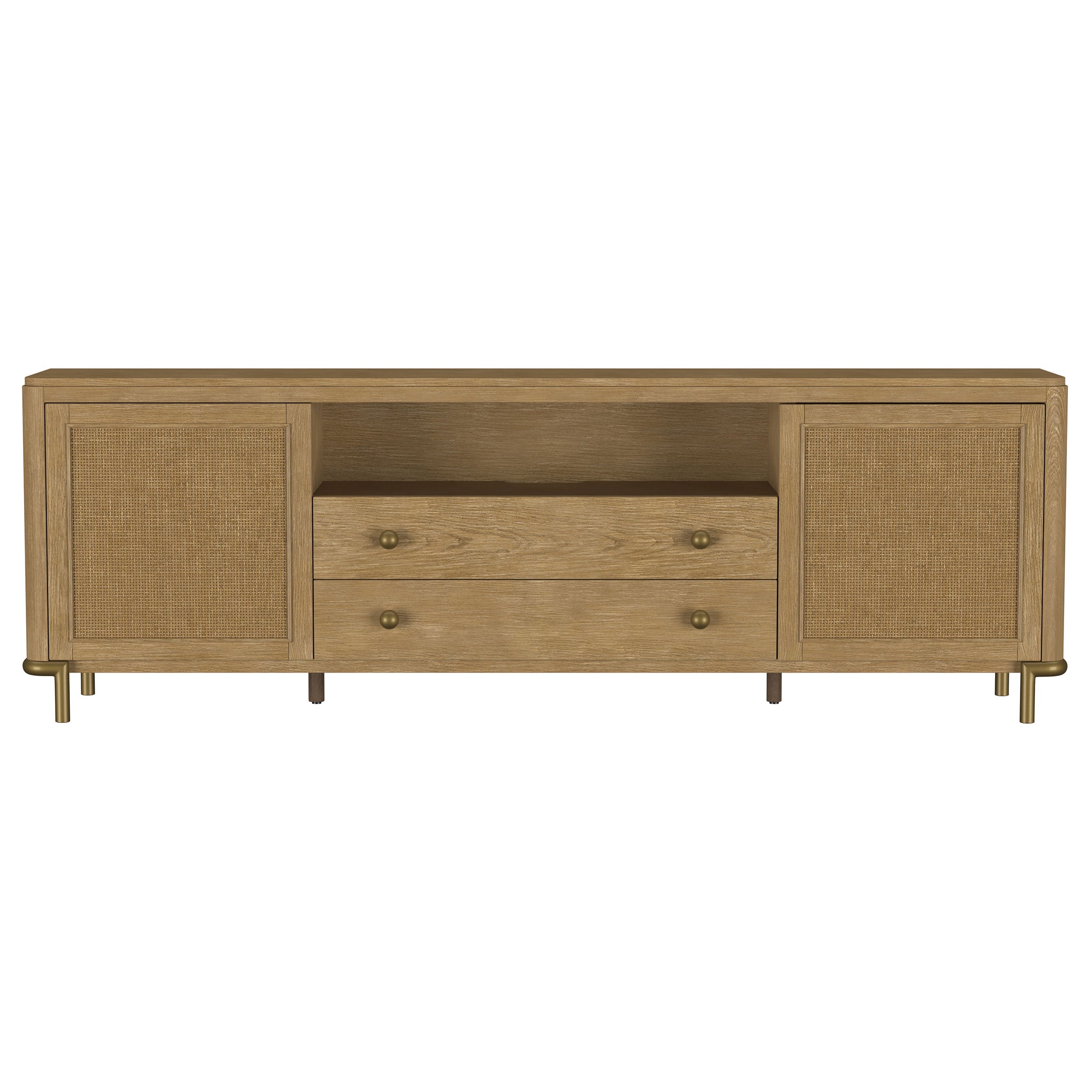 Arini Rattan Cane 2-door TV Stand Media Console