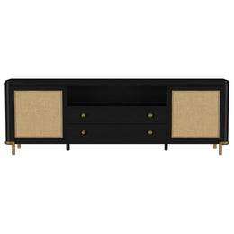 Arini Rattan Cane 2-door TV Stand Media Console