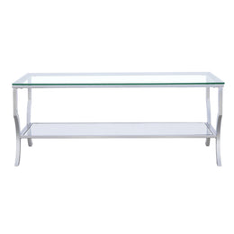 Saide Rectangular Glass Top Coffee Table Chrome