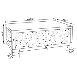 Gillian Mirrored Coffee and End Table Set Silver