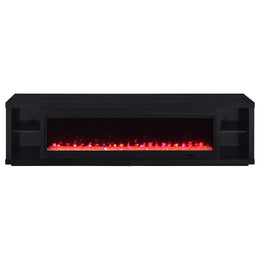 Deiter 79-inch TV Stand Fireplace Media Console Black