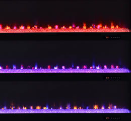 Deiter 79-inch TV Stand Fireplace Media Console Black