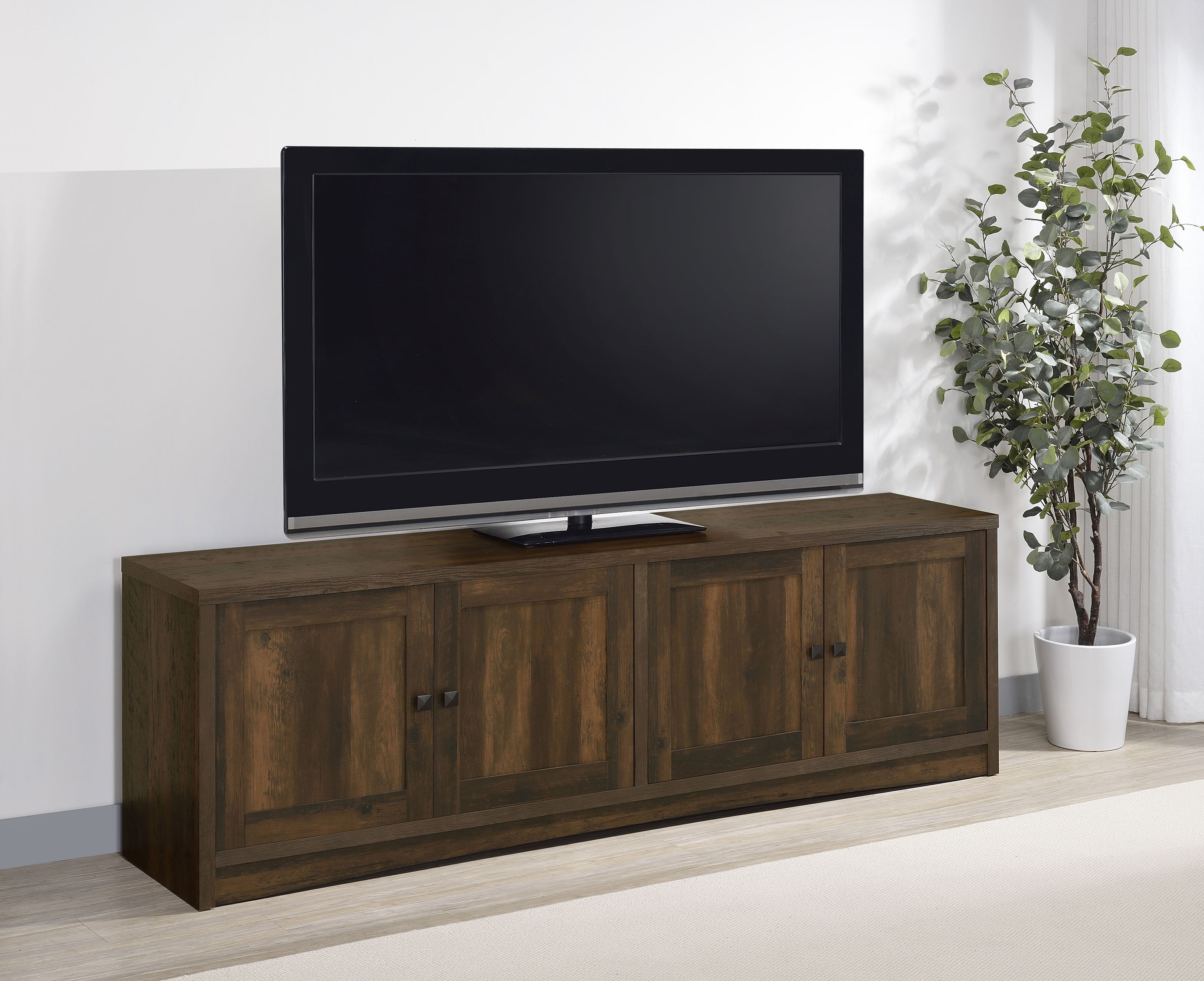 Laughlin Entertainment Center TV Stand Dark Pine