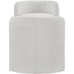 Meridian Peyton Cream Boucle Fabric Bench