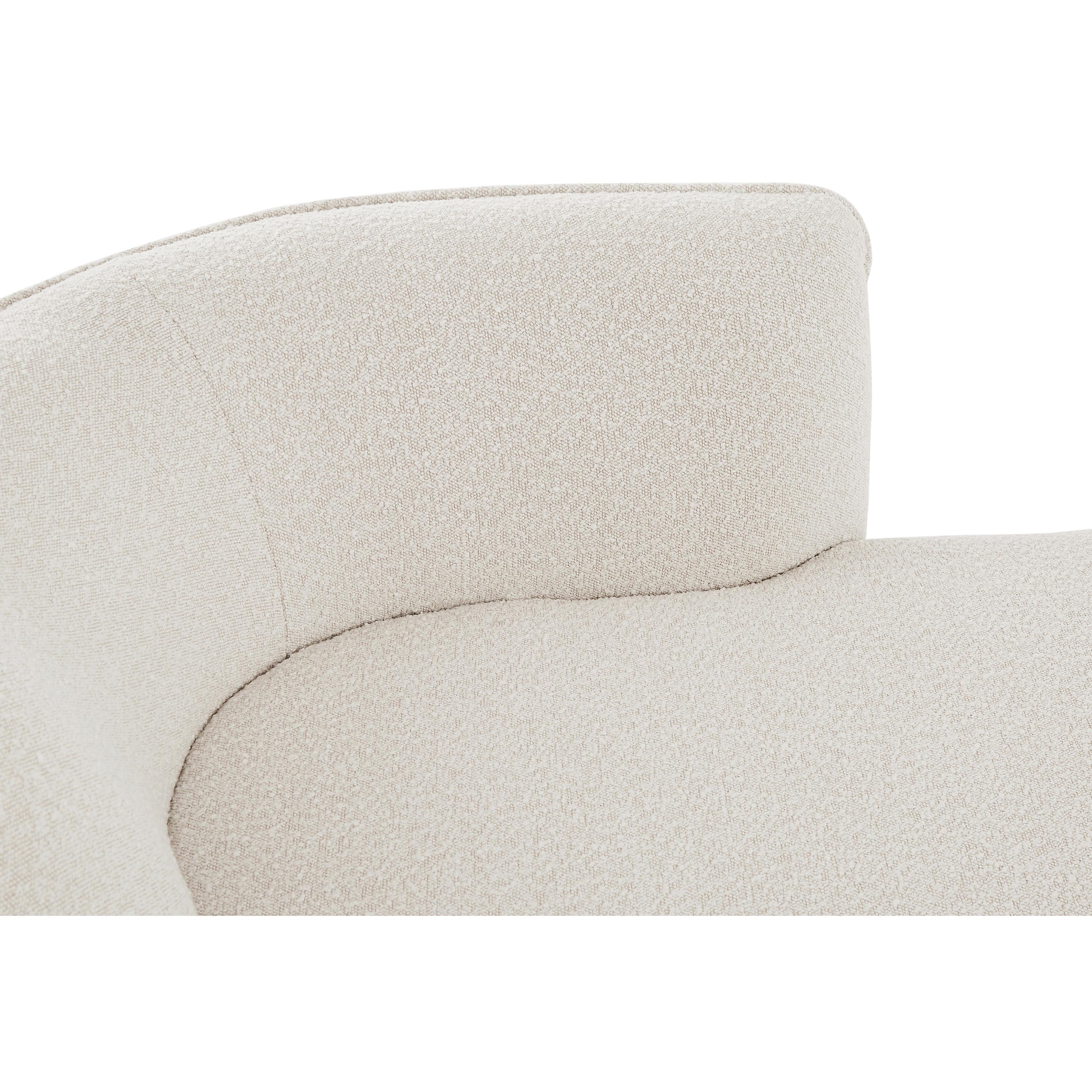 Meridian Hilton Cream Fabric Chaise