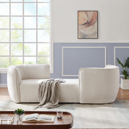Meridian Hilton Cream Fabric Chaise