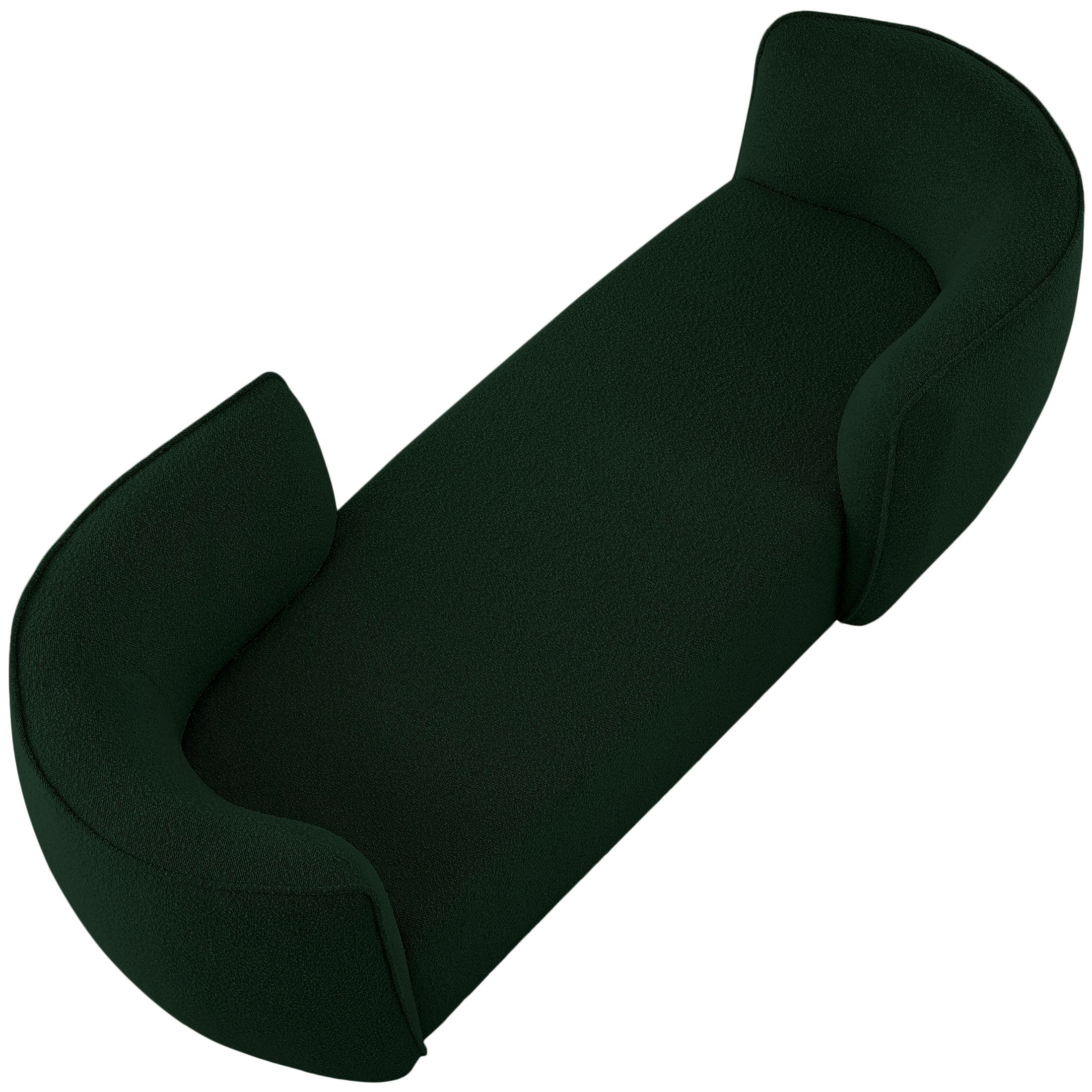 Meridian Hilton Green Fabric Chaise