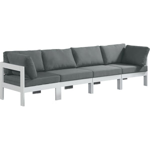 Meridian Nizuc Grey Water Resistant Fabric Outdoor Patio Modular Sofa