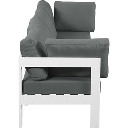 Meridian Nizuc Grey Water Resistant Fabric Outdoor Patio Modular Sofa