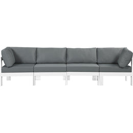 Meridian Nizuc Grey Water Resistant Fabric Outdoor Patio Modular Sofa