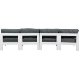 Meridian Nizuc Grey Water Resistant Fabric Outdoor Patio Modular Sofa