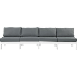 Meridian Nizuc Grey Water Resistant Fabric Outdoor Patio Modular Sofa