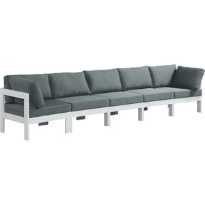 Meridian Nizuc Grey Water Resistant Fabric Outdoor Patio Modular Sofa
