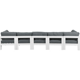 Meridian Nizuc Grey Water Resistant Fabric Outdoor Patio Modular Sofa