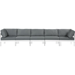 Meridian Nizuc Grey Water Resistant Fabric Outdoor Patio Modular Sofa