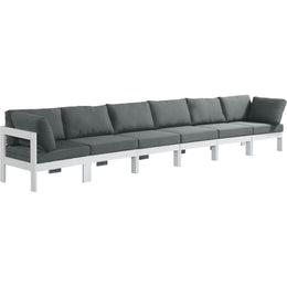 Meridian Nizuc Grey Water Resistant Fabric Outdoor Patio Modular Sofa