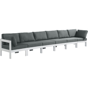 Meridian Nizuc Grey Water Resistant Fabric Outdoor Patio Modular Sofa