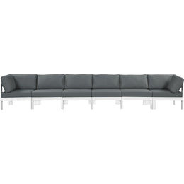 Meridian Nizuc Grey Water Resistant Fabric Outdoor Patio Modular Sofa