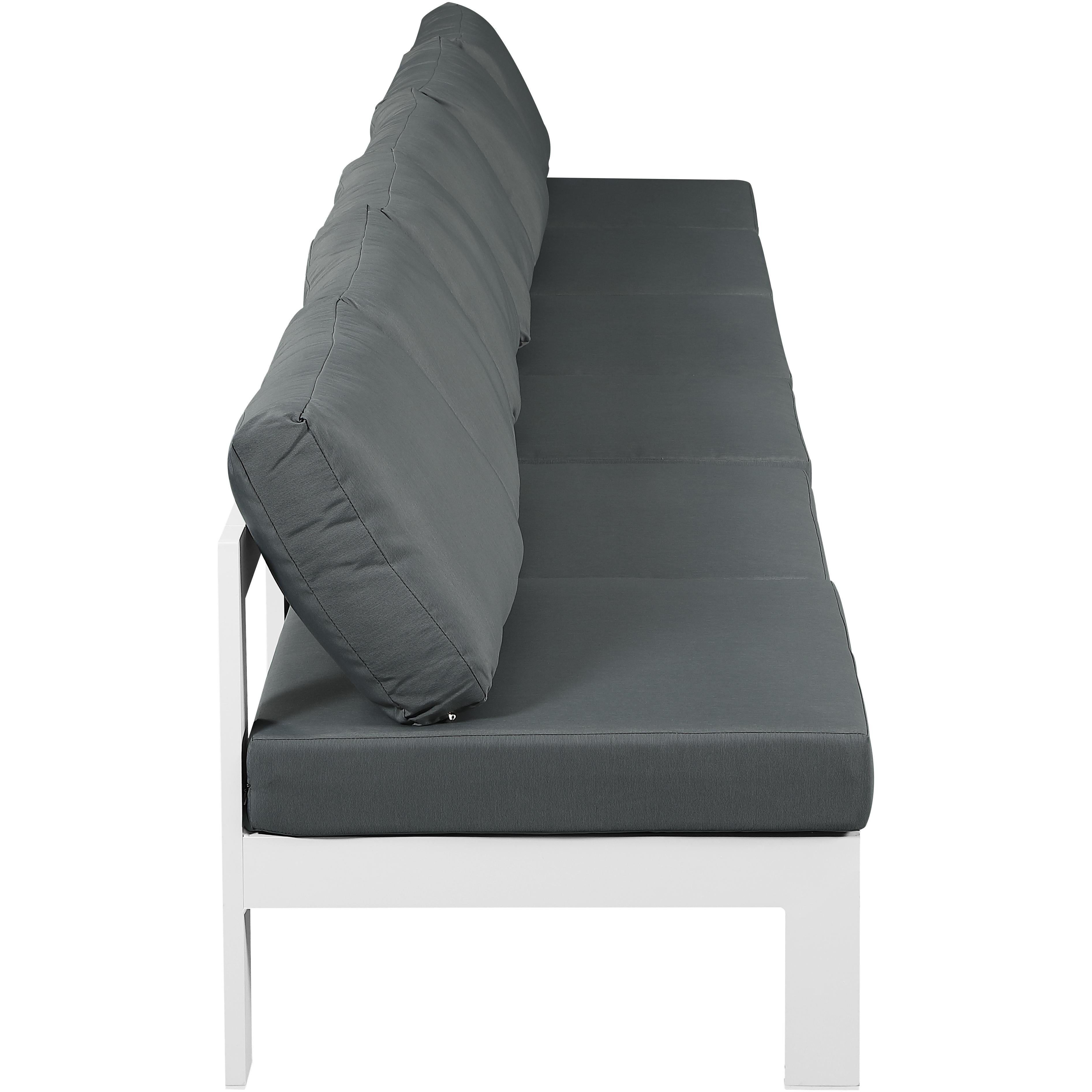 Meridian Nizuc Grey Water Resistant Fabric Outdoor Patio Modular Sofa