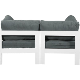 Meridian Nizuc Grey Water Resistant Fabric Outdoor Patio Modular Sofa