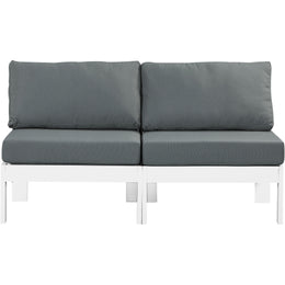 Meridian Nizuc Grey Water Resistant Fabric Outdoor Patio Modular Sofa