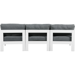 Meridian Nizuc Grey Water Resistant Fabric Outdoor Patio Modular Sofa