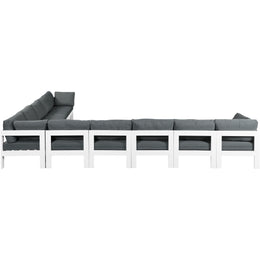 Meridian Nizuc Grey Water Resistant Fabric Outdoor Patio Modular Sectional