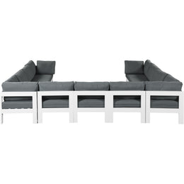 Meridian Nizuc Grey Water Resistant Fabric Outdoor Patio Modular Sectional
