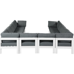 Meridian Nizuc Grey Water Resistant Fabric Outdoor Patio Modular Sectional