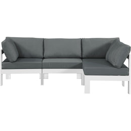 Meridian Nizuc Grey Water Resistant Fabric Outdoor Patio Modular Sectional