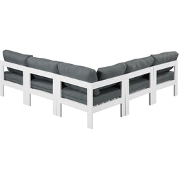 Meridian Nizuc Grey Water Resistant Fabric Outdoor Patio Modular Sectional