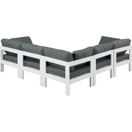 Meridian Nizuc Grey Water Resistant Fabric Outdoor Patio Modular Sectional