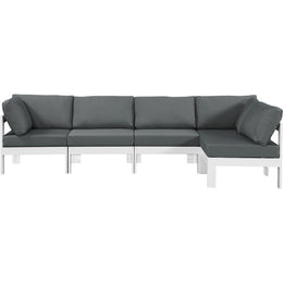 Meridian Nizuc Grey Water Resistant Fabric Outdoor Patio Modular Sectional