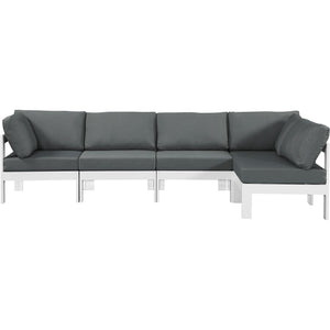 Meridian Nizuc Grey Water Resistant Fabric Outdoor Patio Modular Sectional